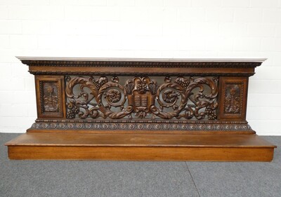 Double - Sided Communion Rail  style Gothic - Style en Wood, Belgium  19 th century