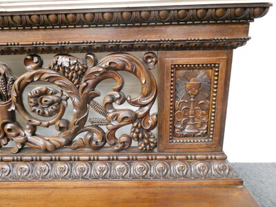 Double - Sided Communion Rail  style Gothic - Style en Wood, Belgium  19 th century