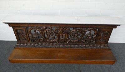Double - Sided Communion Rail Expected ! style Gothic - Style en Wood, Belgium  19 th century