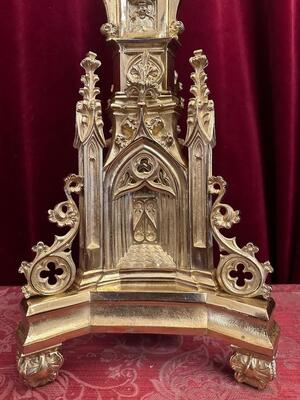 1 Gothic - Style Exceptional Candle ( Paschal ) Holder Measures Without Pin