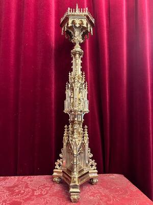 1 Gothic - Style Exceptional Candle ( Paschal ) Holder Measures Without Pin