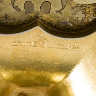 Exceptional Chalice With Original Paten  style Gothic - Style en Full - Silver /  Enamel, Aachen - Germany 19 th century ( Anno 1899 )