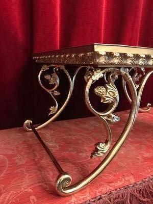 Exceptional Large Tabor style Gothic - style en Brass /  BPolished / New Varnished, France