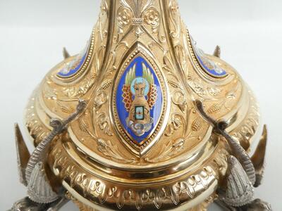 1 Gothic - Style Exceptional Monstrance With Original Lunula
