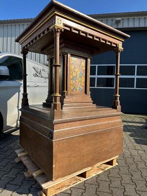 Exceptional Stand style Gothic - Style en Wood Oak, Berendrecht - Belgium 19 th century ( Anno 1885 )