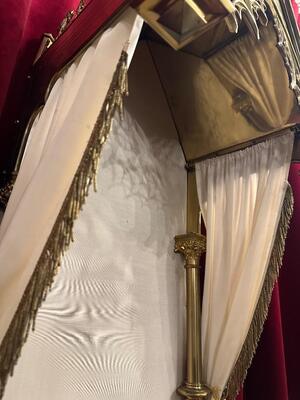 Exposition Chapel style Gothic - Style en Bronze Gilt /Fabrics , Belgium  19 th century ( Anno 1885 )