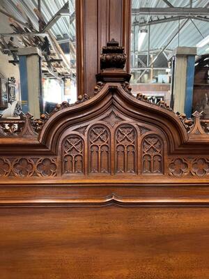 Gothic Bedroom  style Gothic - Style en Walnut wood , France 19 th century