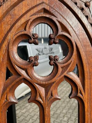 High Quality Confessional Doors style Gothic - Style en Solid - Oak wood, Belgium  19 th century