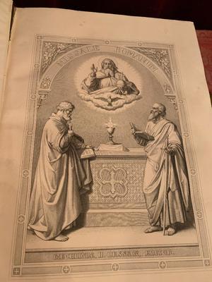 Missale Romanum  style Gothic - style Mechelen - Belgium 19 th century ( Anno 1866 )