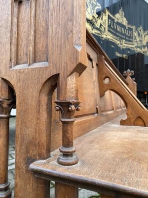 Pew style Gothic - Style en Oak wood, Netherlands  19 th century