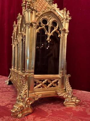 Reliquary style Gothic - Style en Bronze / Polished and Varnished, France 19th century ( anno 1880 )