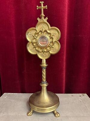 1 Gothic - Style Reliquary - Relic Ex Ossibus St. Hubertus