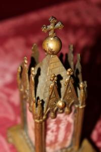 Reliquary - Relic Of The True Cross style Gothic - style en Bronze / Gilt, France 19th century