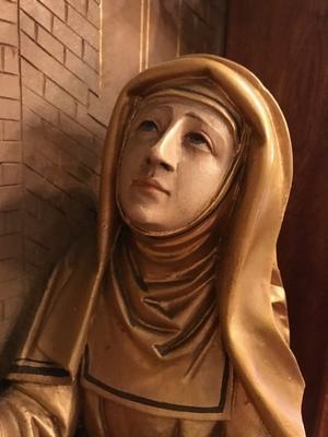 1 Gothic - style Retable : Christ Appearing To St. Margaret Mary Alacoque