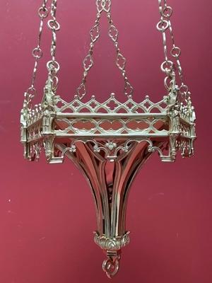Sanctuary Lamp style Gothic - style en Bronze / Red Copper / Polished and Varnished, France 19th century