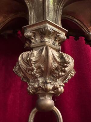 Sanctuary Lamp style Gothic - Style en Bronze Gilt, France 19 th century ( Anno 1875 )
