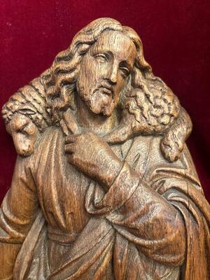 1 Gothic - Style Sculpture Of Jesus 'The Good Shepherd