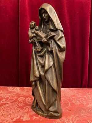 St. Ann With Mary & Child style Gothic - style en Bronze, Belgium  19 th century ( Anno 1880 )