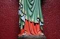 St. Joseph Statue style Gothic - Style en Plaster polychrome, Belgium  19 th century ( Anno 1867 )