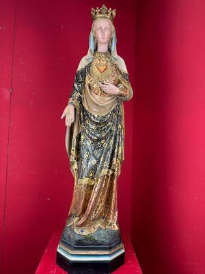 St. Mary  style Gothic - Style en Plaster polychrome / Stones, Belgium  19 th century ( Anno 1885 )