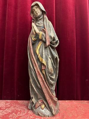 St. Mary Sculpture  style Gothic - Style en Hand - Carved Wood , Southern Germany 20 th century