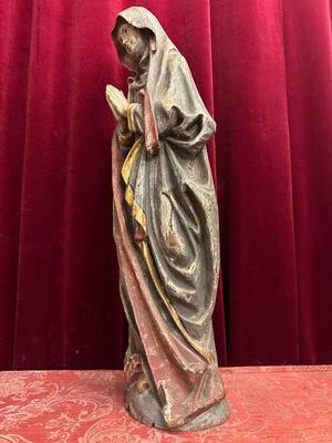 St. Mary Sculpture  style Gothic - Style en Hand - Carved Wood , Southern Germany 20 th century