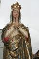 St. Mary Statue style Gothic - style en wood polychrome, Belgium 19th century / Anno 1865