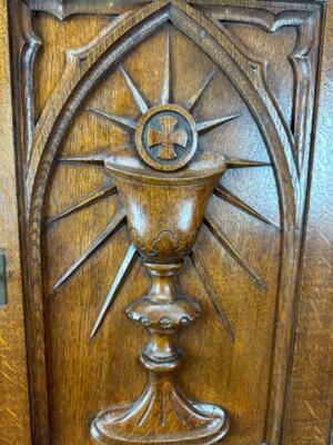 Tabernacle style Gothic - Style en Oak wood, Belgium  19 th century ( Anno 1885 )