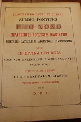 Graduale Romanum Large Edition Italy  1872