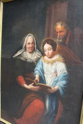 High Quality Painting St. Mary With St. Anne And Joachim Oil On Canvas en Oil on Canvas, Flemish