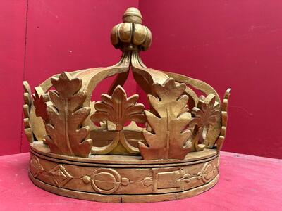 Large Crown en Wood, 20 th century