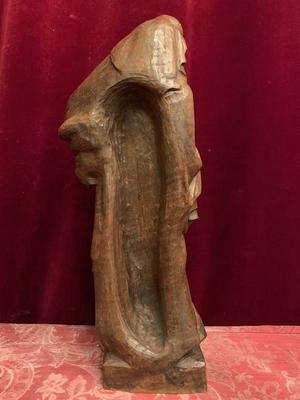 Maddona & Child Carved Wood en Hand - Carved Wood, Italy Italy 20th century