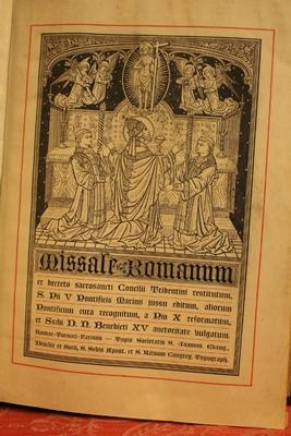 Missale Romanum In Unique Pressed Leather / St. Augustin / Belgium / 1927 Belgium 20th century