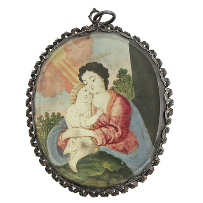 Multi Reliquary Double Sided. en Silver / Glass, Belgium  18 th century