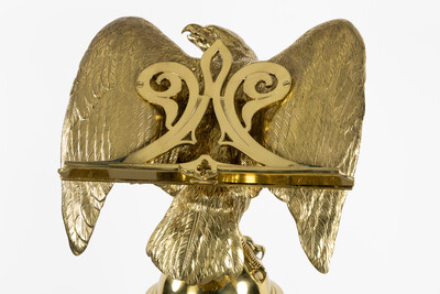 Eagle Lectern Inscription : 'To The Glory Of God. Presented By The Members Of St. Mary'S Men'S And Woman'S Bible Classes, Easter 1905.' style Neo Classicistic en Bronze, England 19 th century Donated : 1905