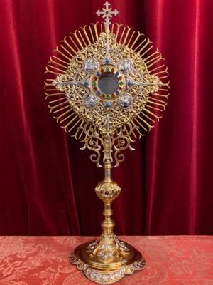1 neo classicistical Monstrance  Including Full Silver Lunula