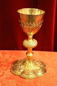 Chalice style neo classistical en full silver, France 19th century