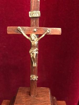 Ostensorium / Relic Of The True Cross No Document en Wood / Brass Corpus , Belgium 19th century ( anno 1875 )