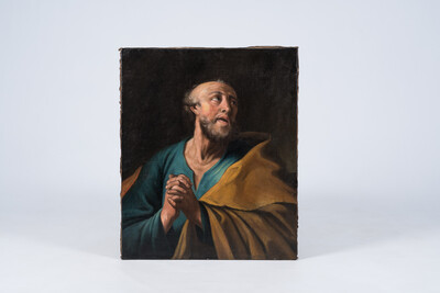 Painting St. Paul  en Oil on Canvas, Belgium  18 th century