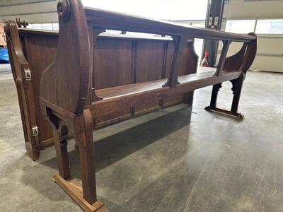 Pew With Front Part en Oak wood, Netherlands  19 th century ( Anno 1865 )