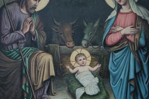 Religious Painting Belgium 19th century