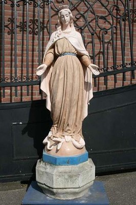 Religious Statue en CAST IRON, france 19th century