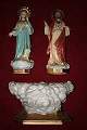Religious Statue (S)  / Glass Eyes. en wood polychrome, Stamped : Olot Spain 19th century / anno 1870