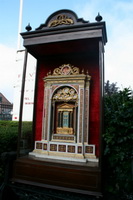 Reliquary en wood polychrome, Belgium 19th century