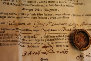 Reliquary Italy 18 th century (1775 )