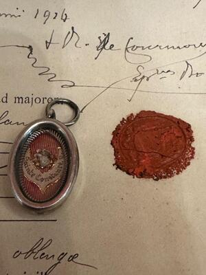 1  Reliquary - First Class Relic Ex Ossibus St. Constansia With Original Document