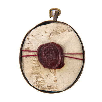 Reliquary - Relic 12 Apostles  en Brass / Glass / Wax Seal,