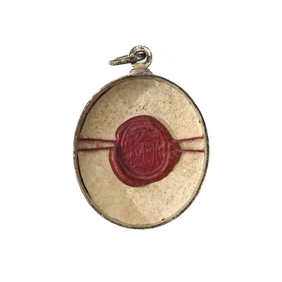 Reliquary - Relic Ex Carne St. Nicholas Of Bari en Brass / Glass / Wax Seal, Italy