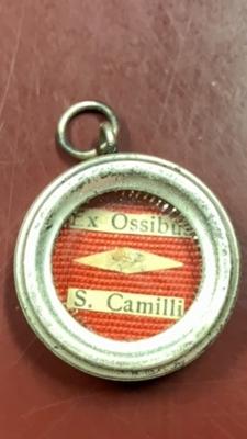 Reliquary - Relic Ex Ossibus St. Camillus Italy 19th century