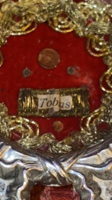 Reliquary - Relic Ex Ossibus St. Tobias 19 th century